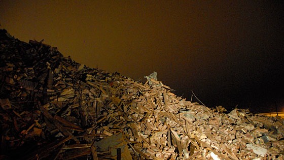 remains of the town center of Waveland, Mississippi after Hurricane Katrina
