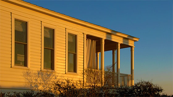 side of honeymoon cottage at Seaside, Florida